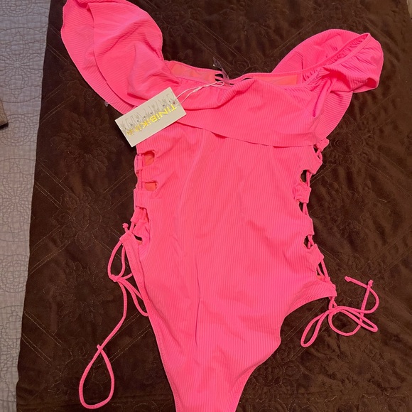 Tinibikini Swimwear lace up one piece swimsuit - Picture 4 of 5